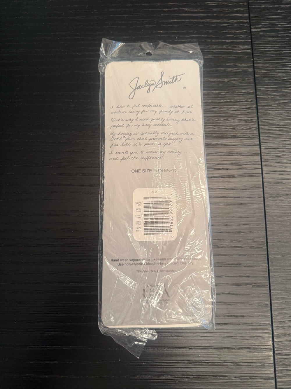 NWT Vintage Jaclyn Smith Sheer Support Knee Highs with Lycra White 8.5 - 11 - Picture 6 of 6